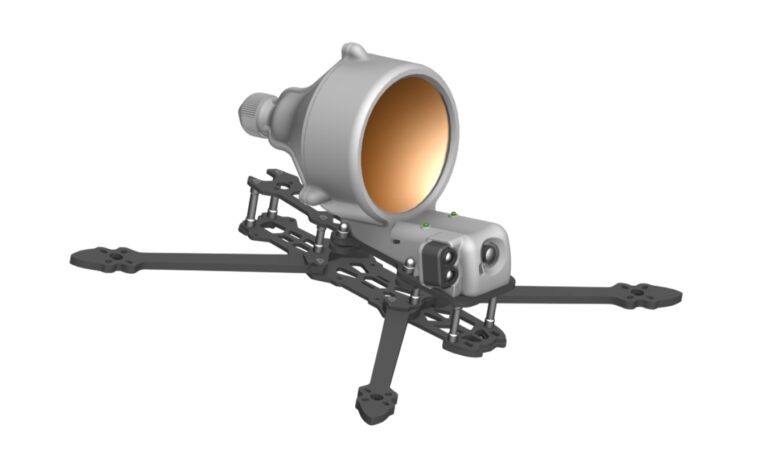 Боєприпас для фпв типу 'ударне ядро' EFP-S від Shock Wave Dynamics (SWD) на рамі дрону фпв